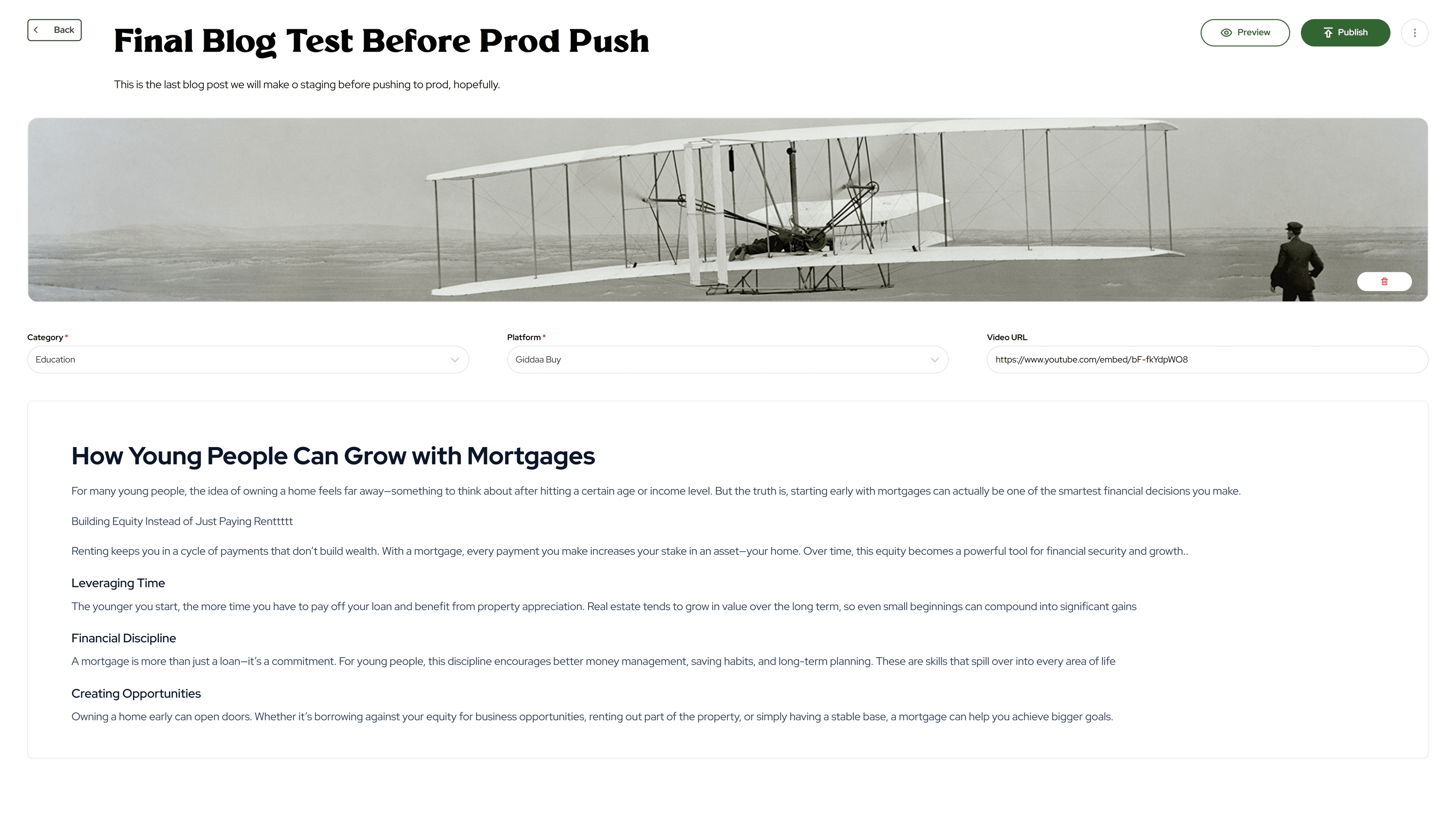 Edit blog